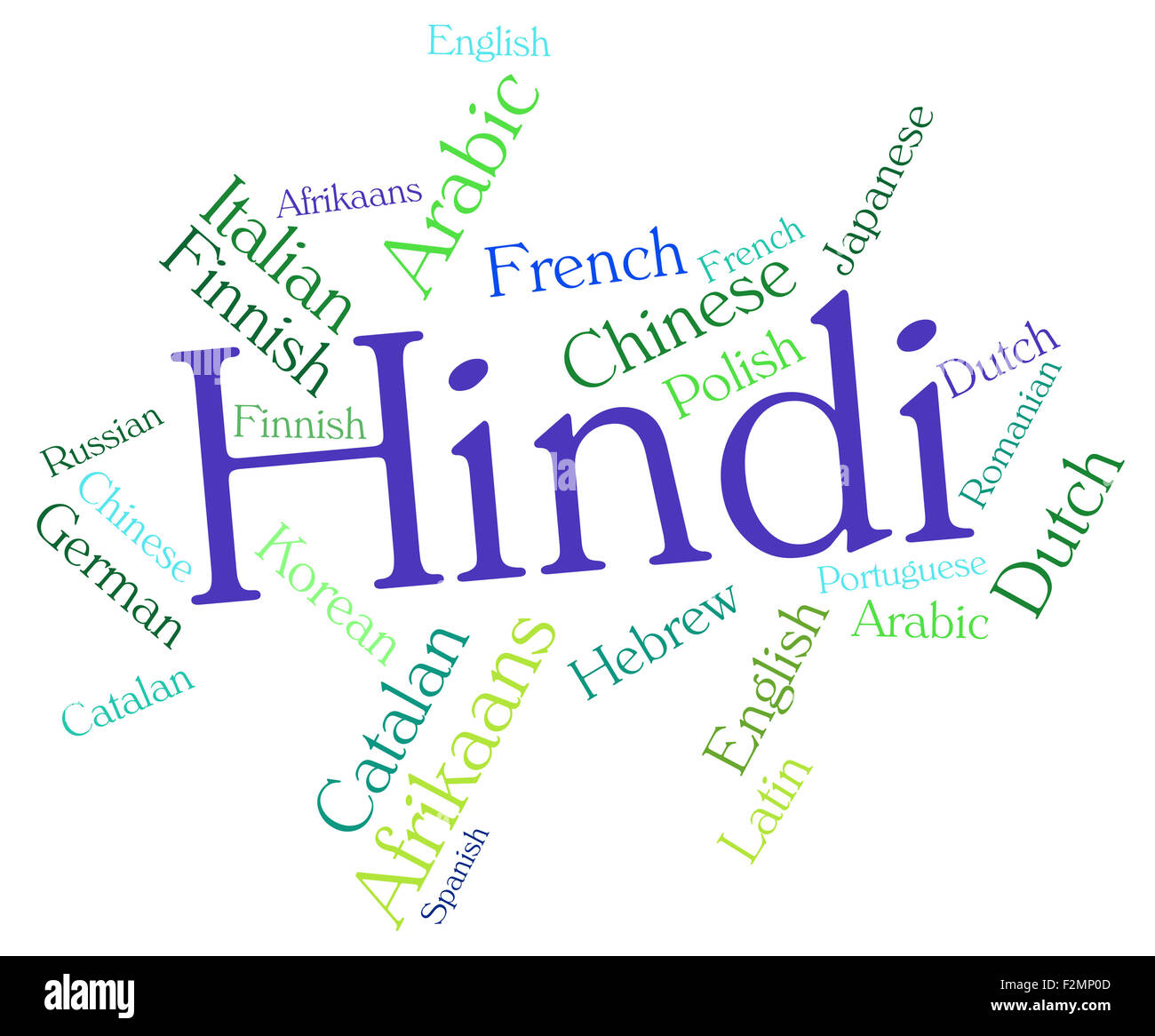 Hindi Language Indicating Translate Dialect And Words Stock Photo Alamy