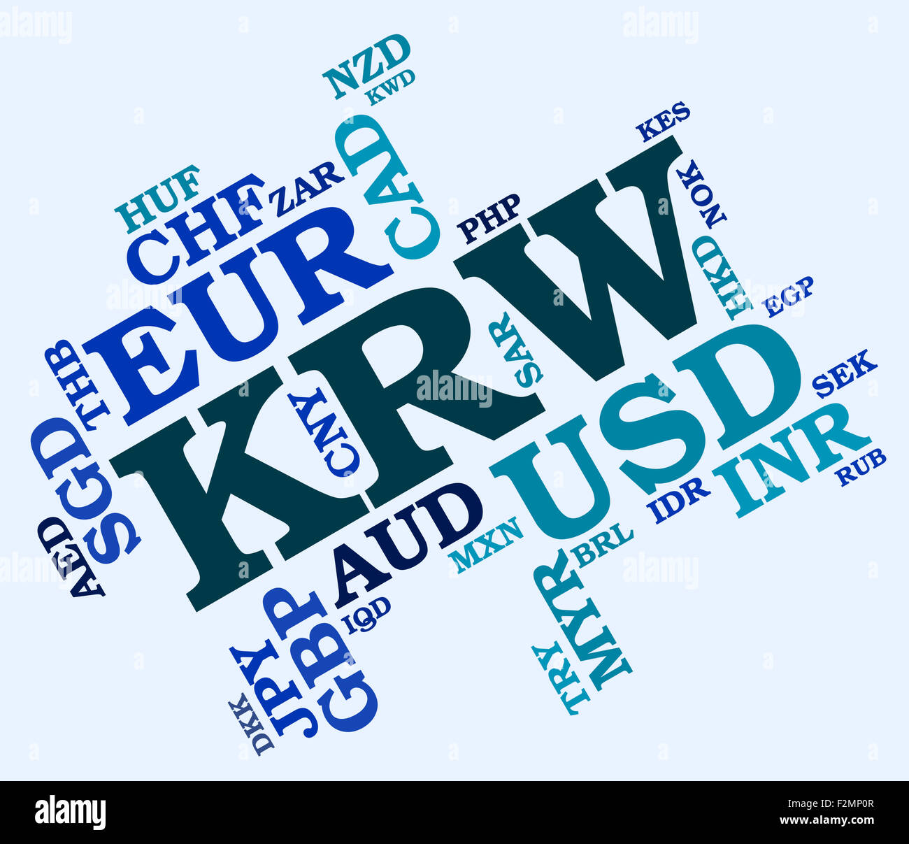 Krw Currency Meaning South Korean Wons And South Korean Won Stock Photo