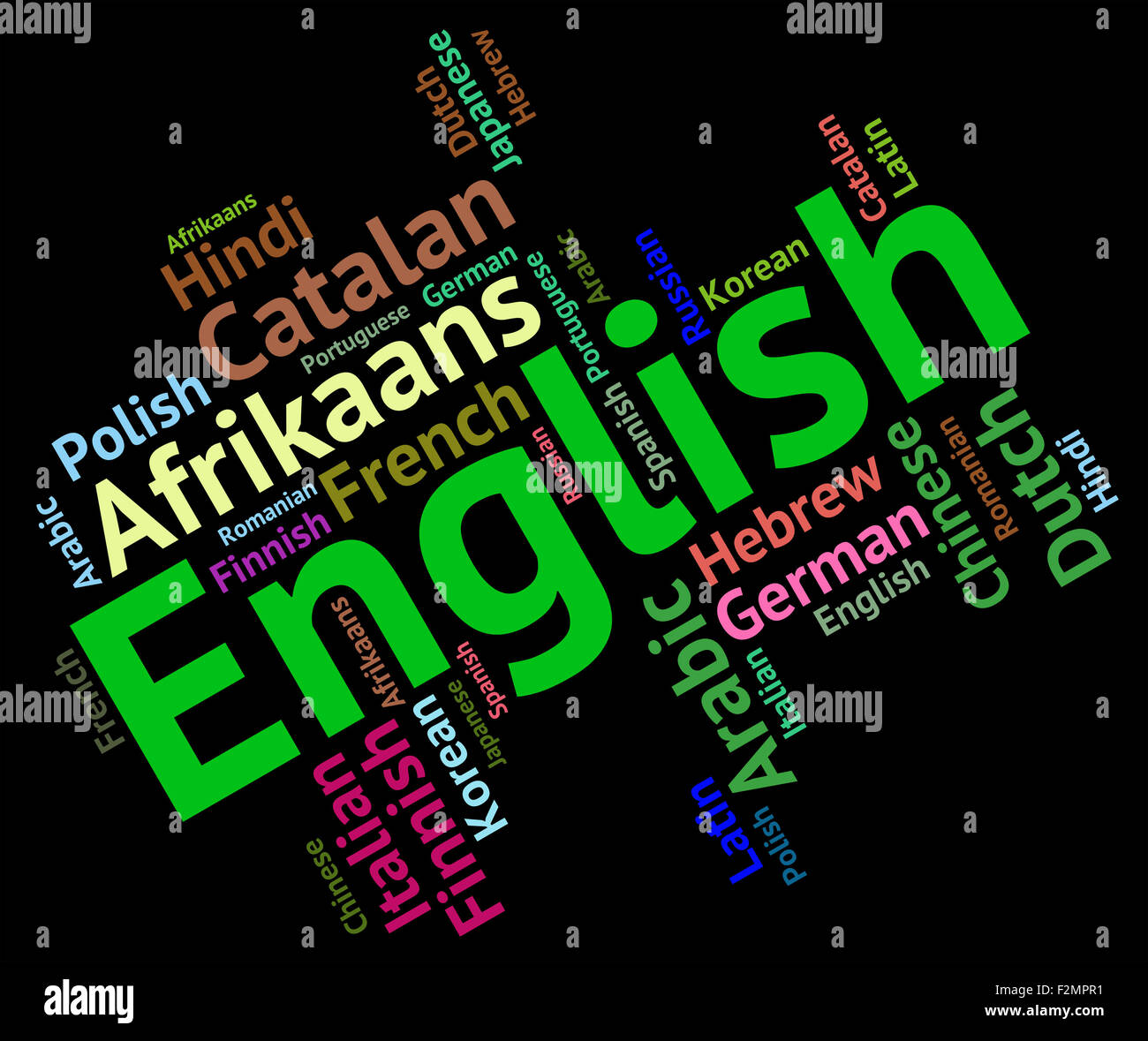 English Language Showing International Translator And Word Stock Photo