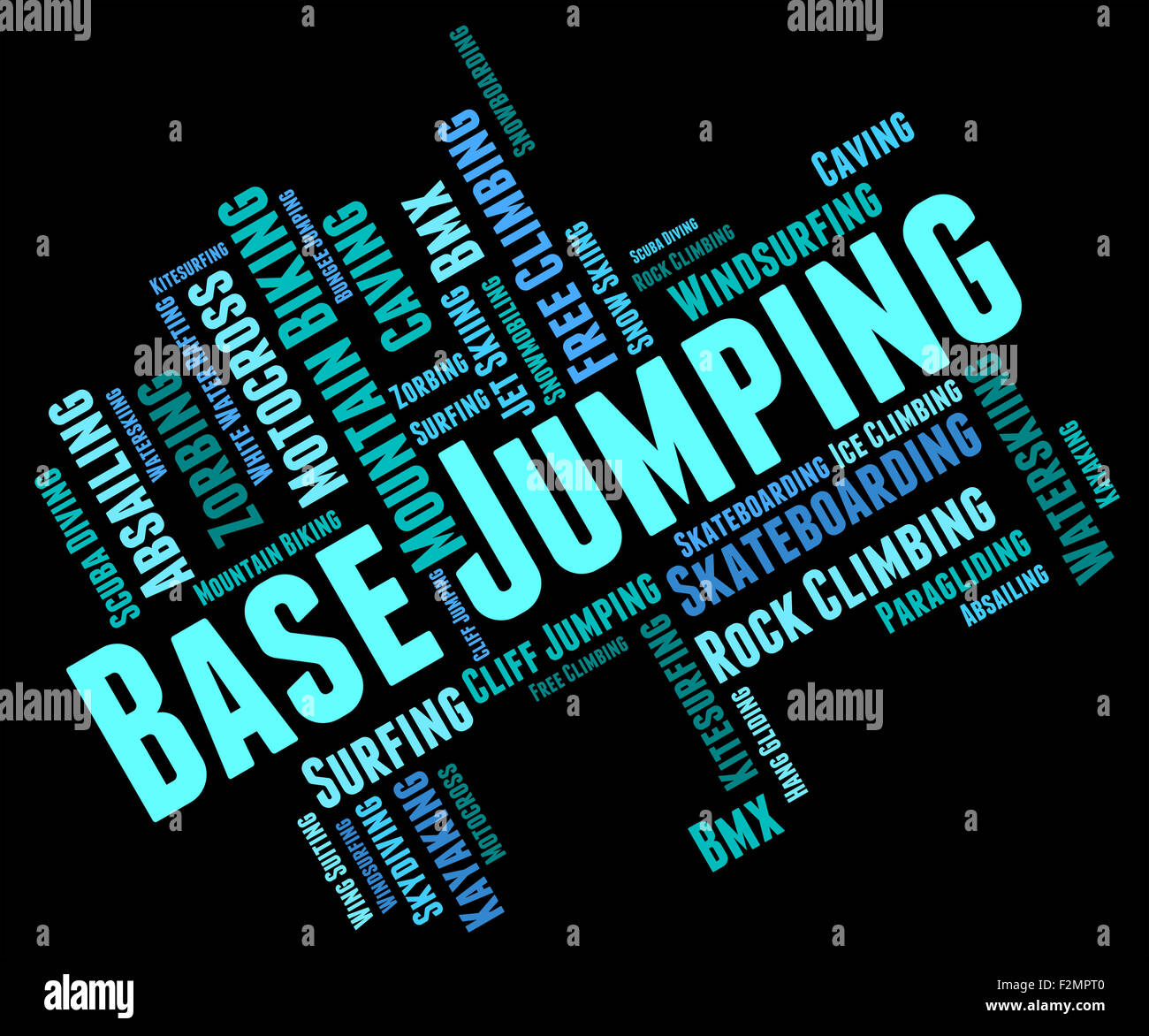 Base Jumping Representing Parachuting Skydiving And Basejumper Stock