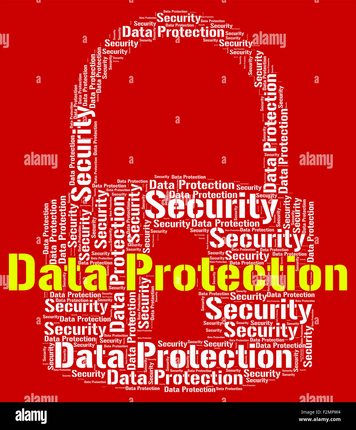 Data Protection Indicating Secured Encrypt And Protecting Stock Photo ...
