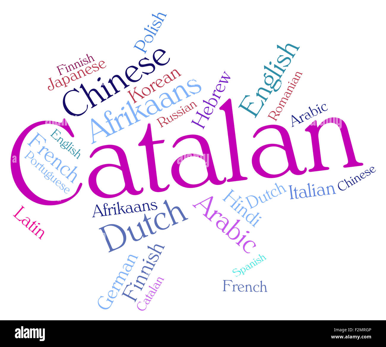Catalan Language Showing Languages Catalonia And Text Stock Photo