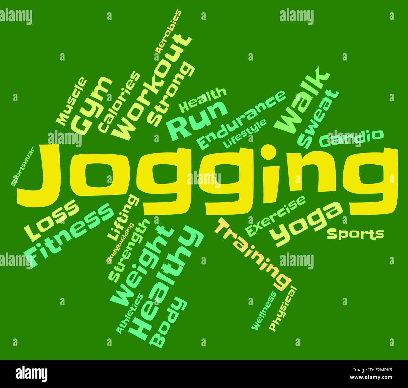 Jogging Word Meaning Run Running And Words Stock Photo Alamy