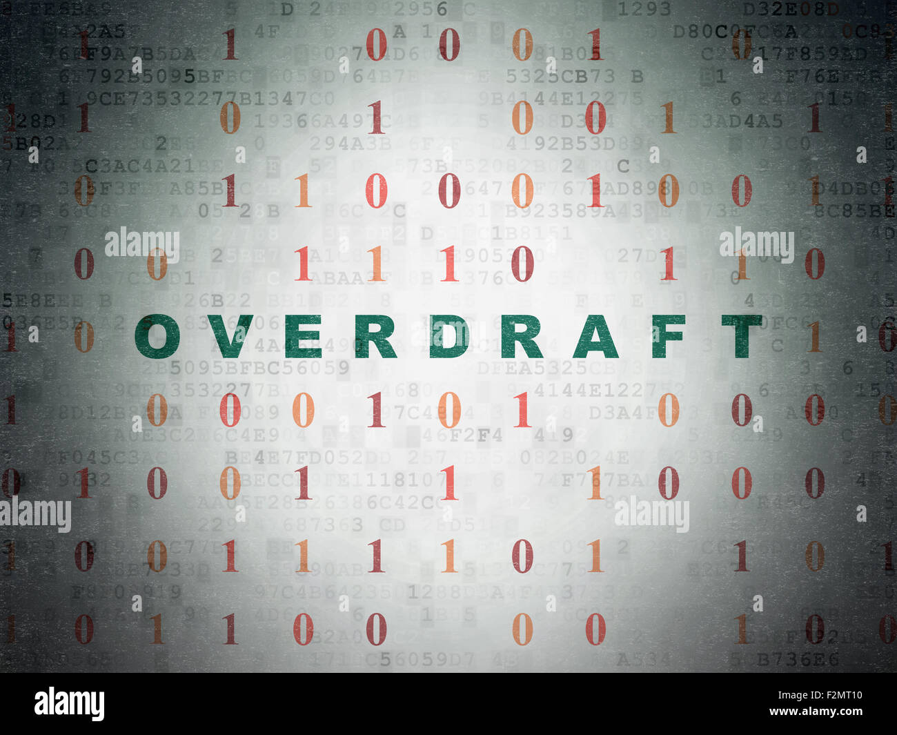 Finance concept: Overdraft on Digital Paper background Stock Photo - Alamy