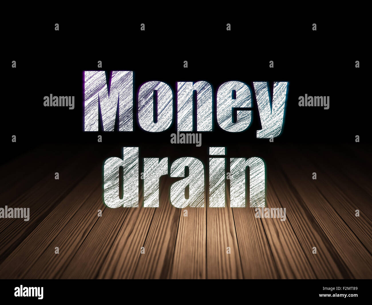 Banking concept Money Drain in grunge dark room Stock Photo Alamy