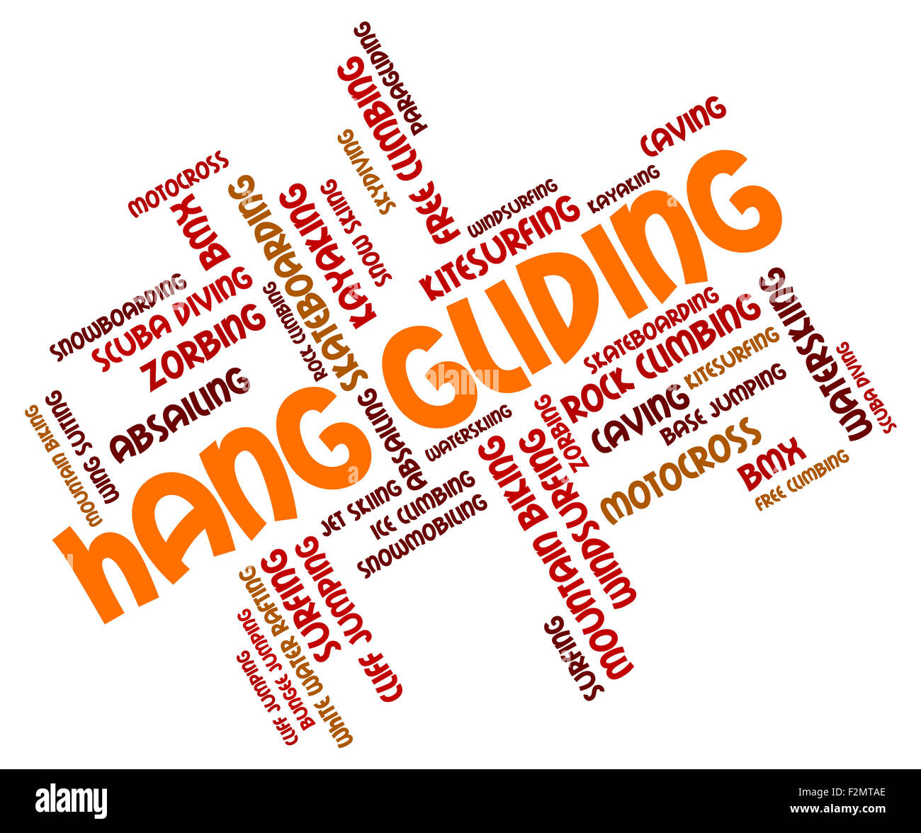 Hang Gliding Representing Word Wordcloud And Hanggliding Stock Photo