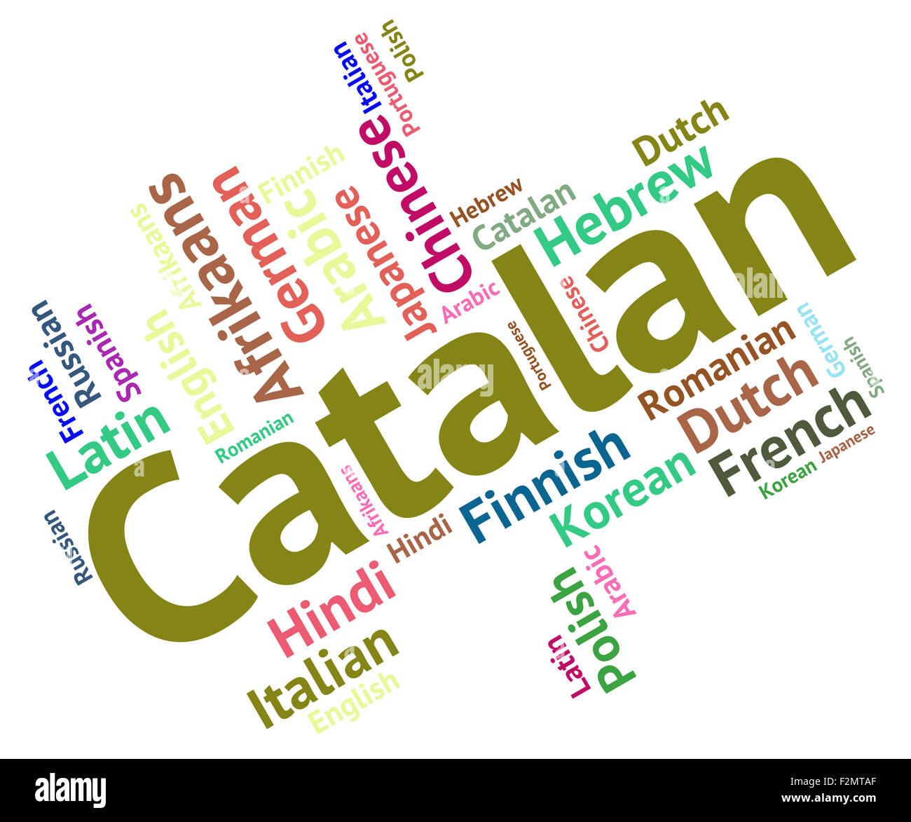 Catalan Language Meaning Words International And Translate Stock