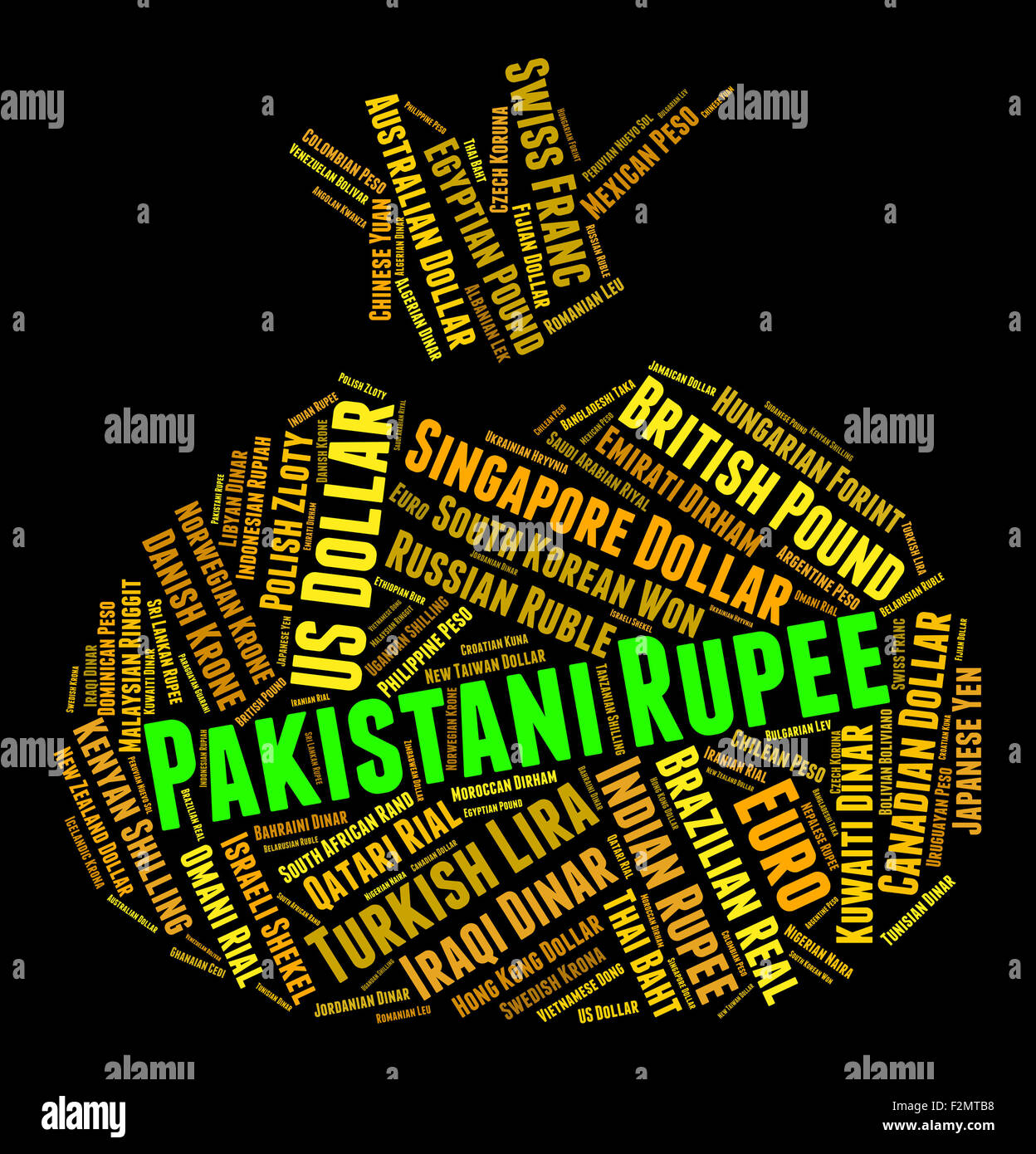 Pakistani Rupee Showing Currency Exchange And Rupees Stock Photo