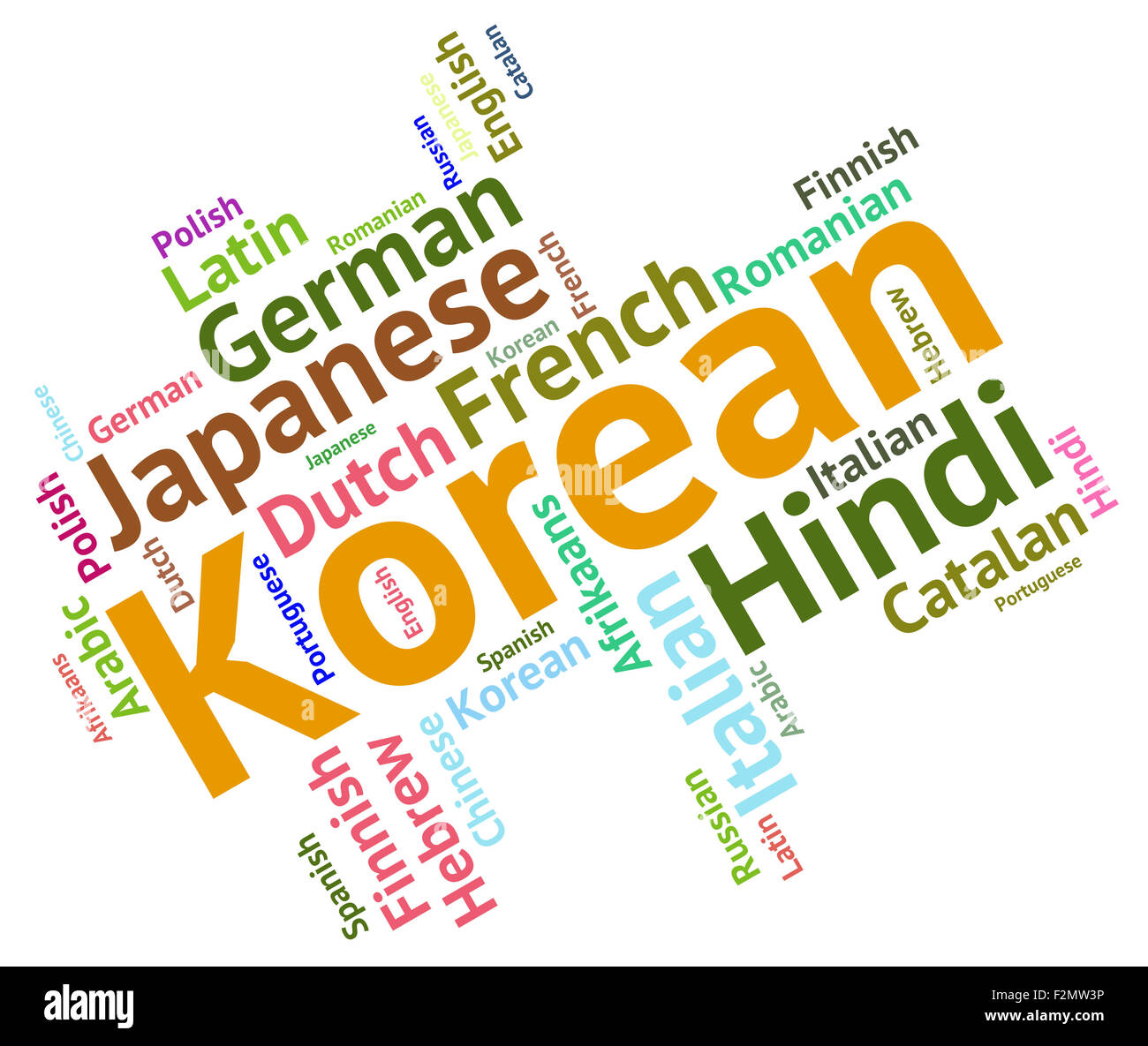 Korean Language Indicating Vocabulary Text And Translate Stock Photo