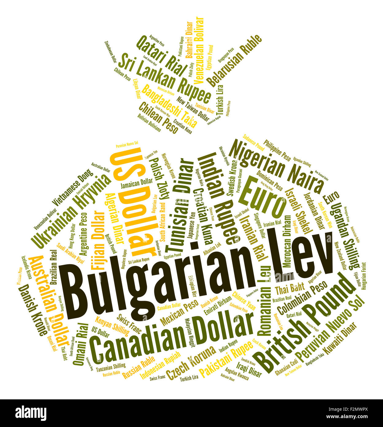 Bulgarian Lev Showing Forex Trading And Text Stock Photo