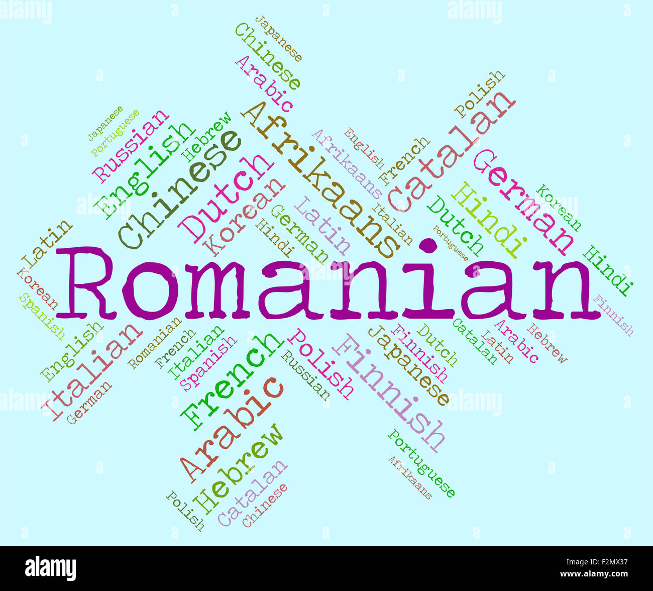 Romanian Language Representing Translate Wordcloud And Vocabulary Stock Photo Alamy