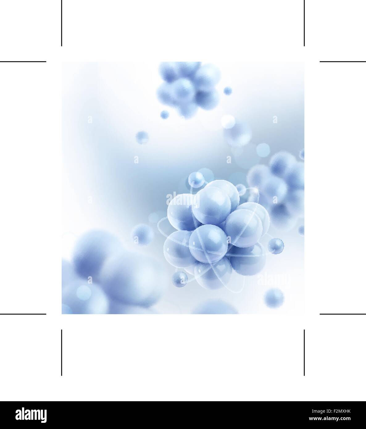 Blue molecules, vector background Stock Vector Image & Art - Alamy