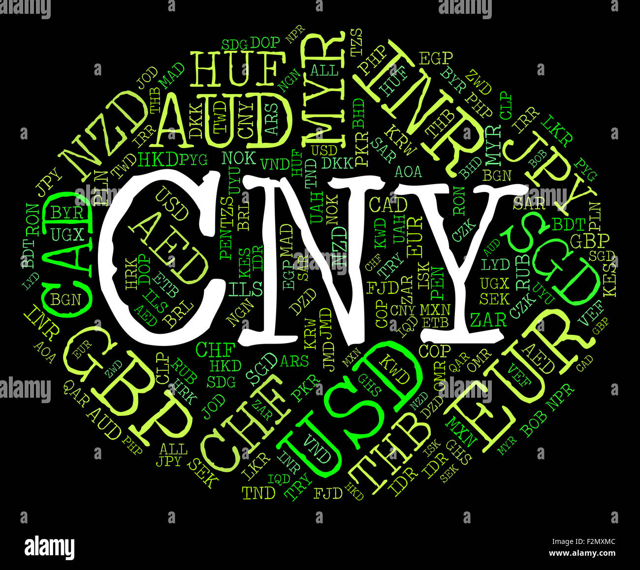 Cny Currency Meaning China Yuan And Banknotes Stock Photo Alamy