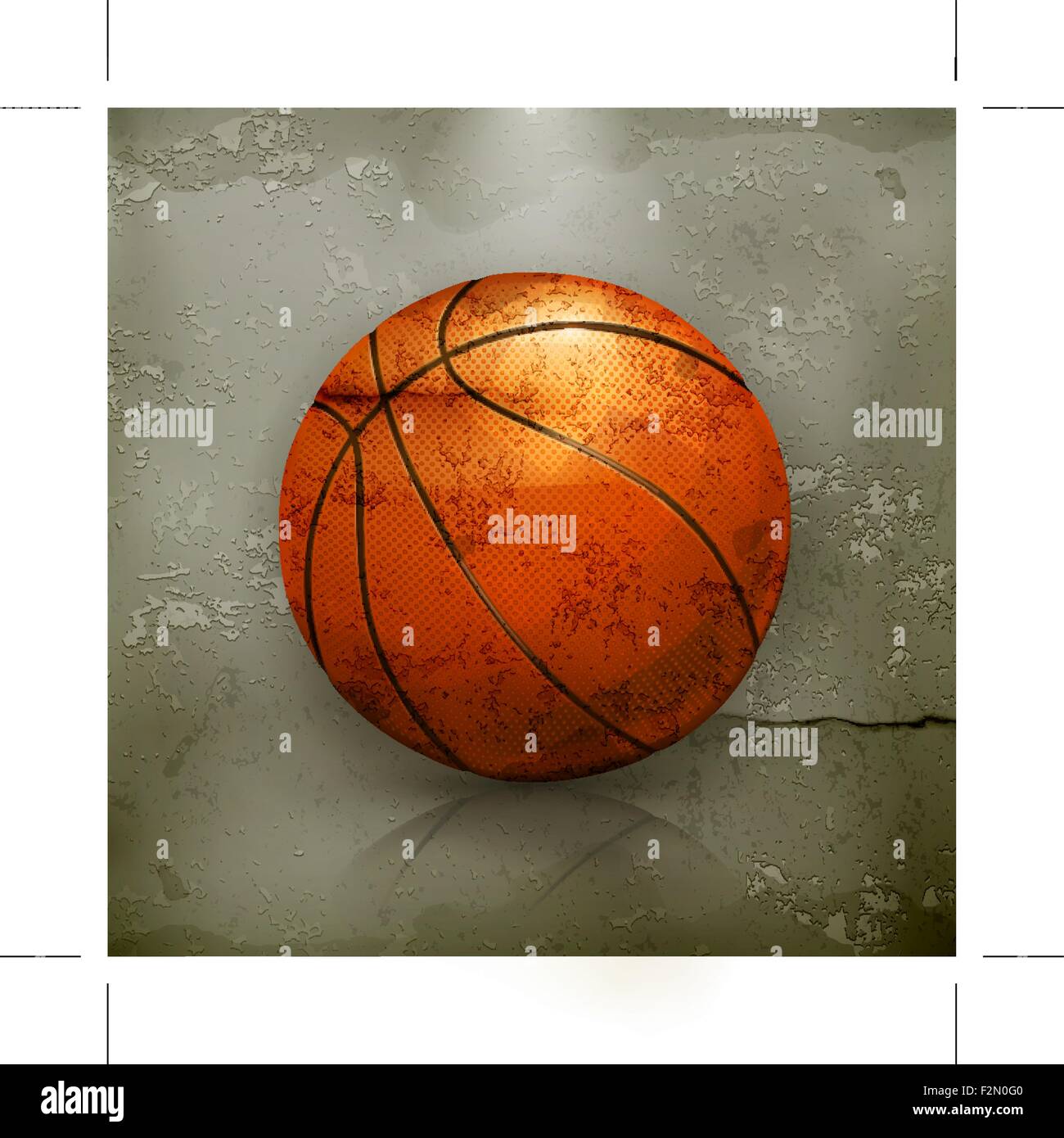 Basketball, old-style vector Stock Vector