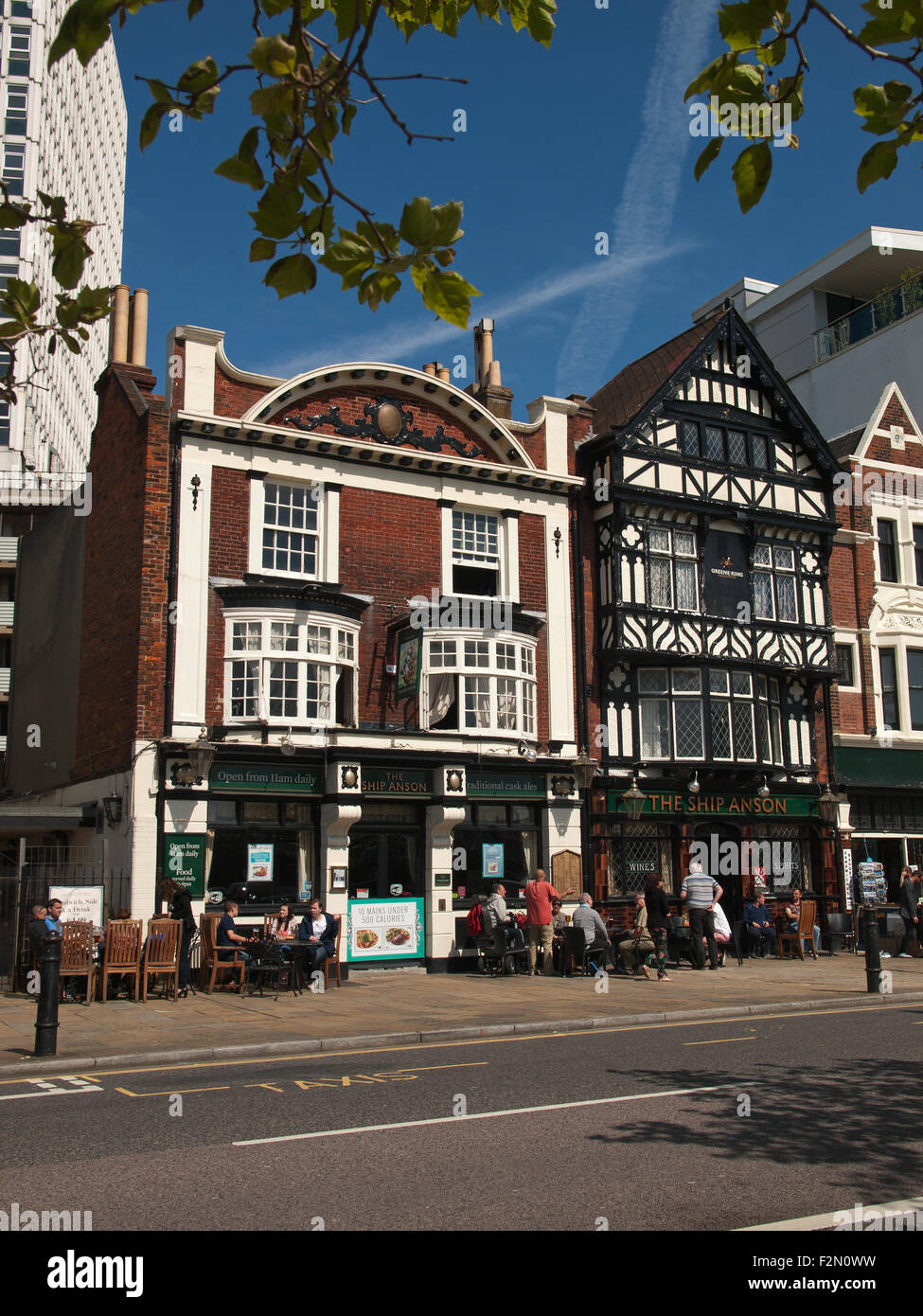The Ship Anson pub The Hard Portsmouth Hampshire England UK Stock Photo