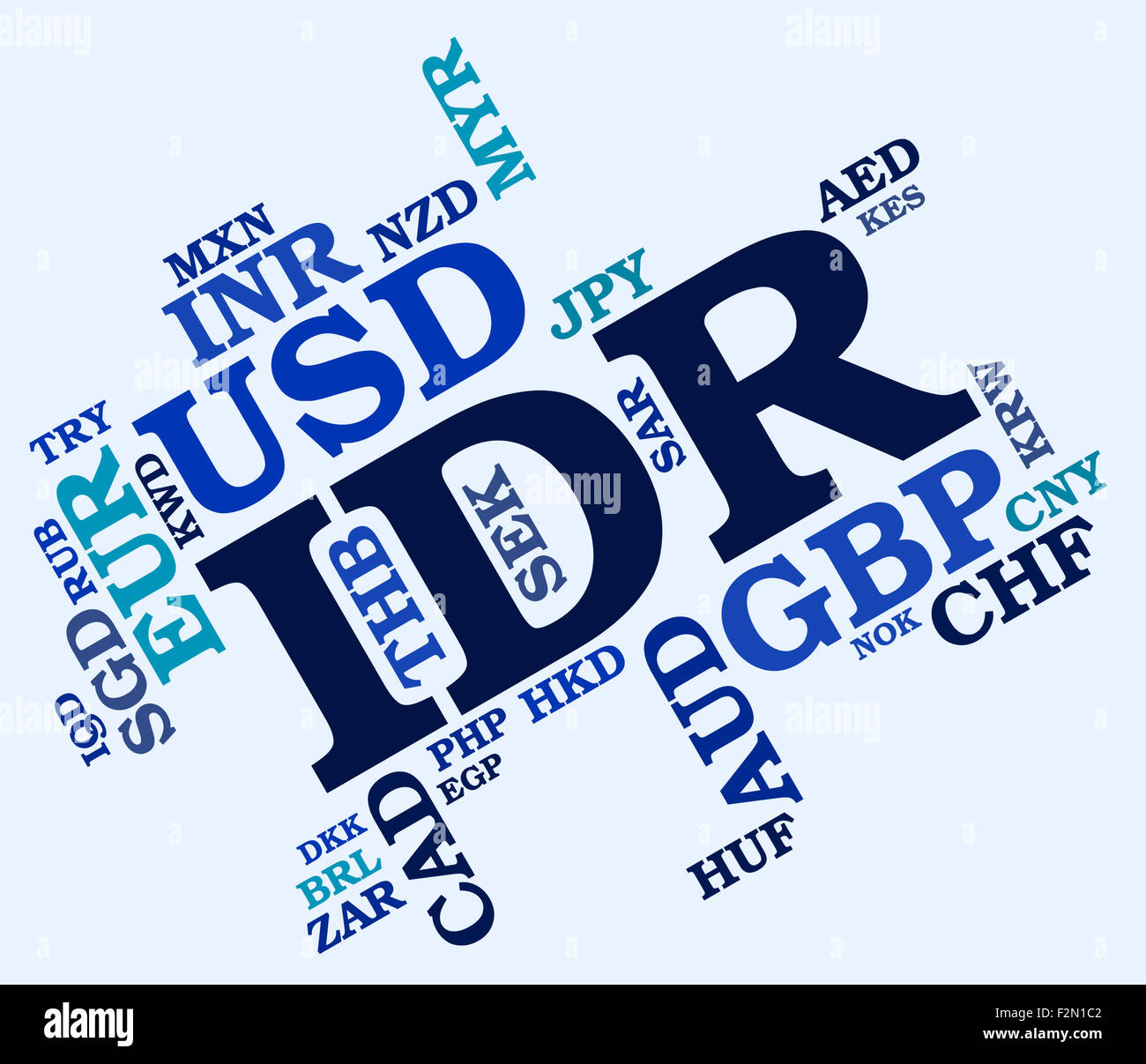 Idr Currency Representing Exchange Rate And Rupiah Stock Photo - Alamy