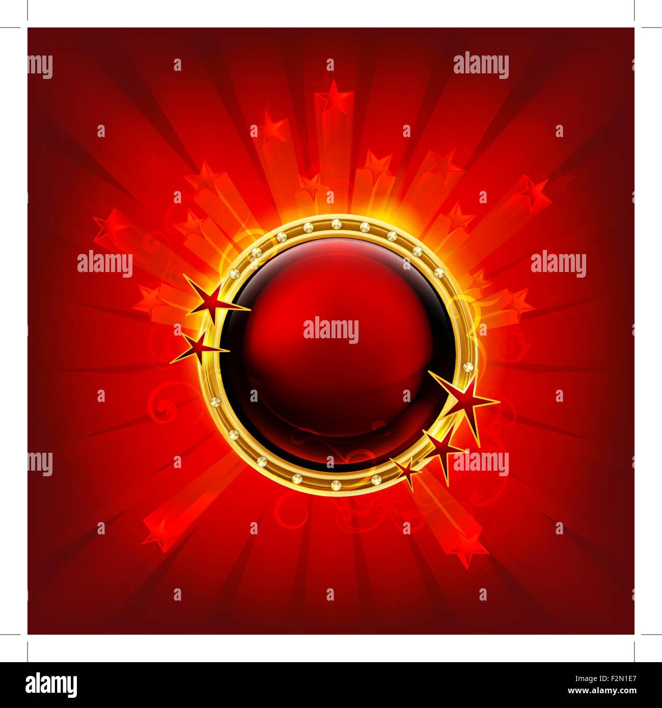 Frame red stars pattern Stock Vector Images - Alamy