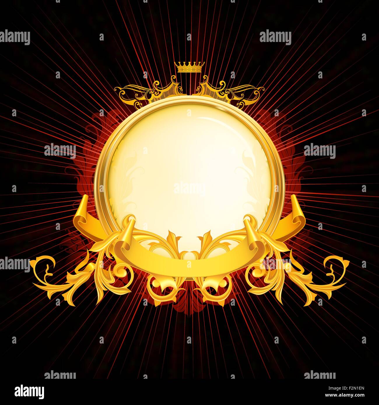 Retro Frame, black background Stock Vector Image & Art Alamy