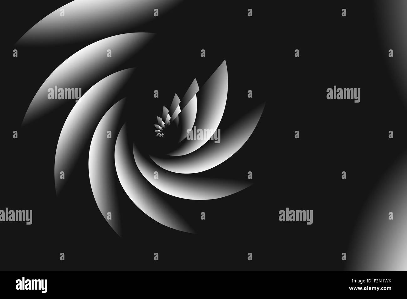 Dynamic spiral artwork Black and White Stock Photos & Images - Alamy