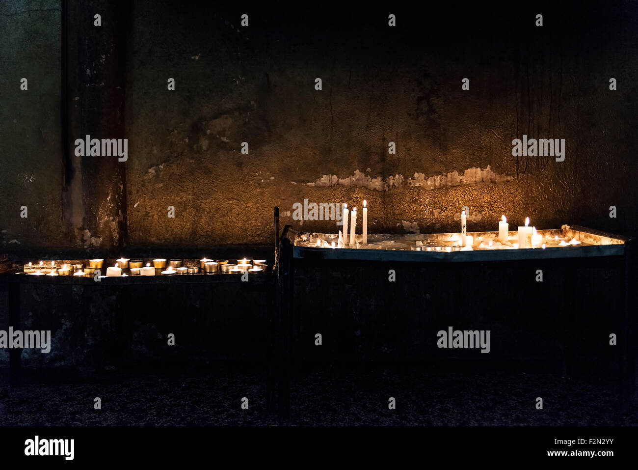 Votive candles in a catholic church Stock Photo Alamy