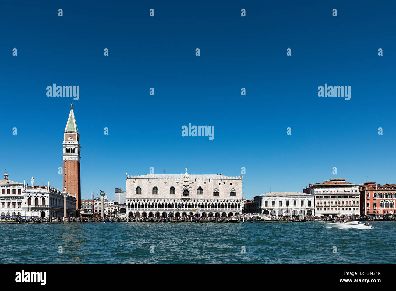 The Doge's Palace and St. Marks Campanile, Venice, Italy Stock Photo