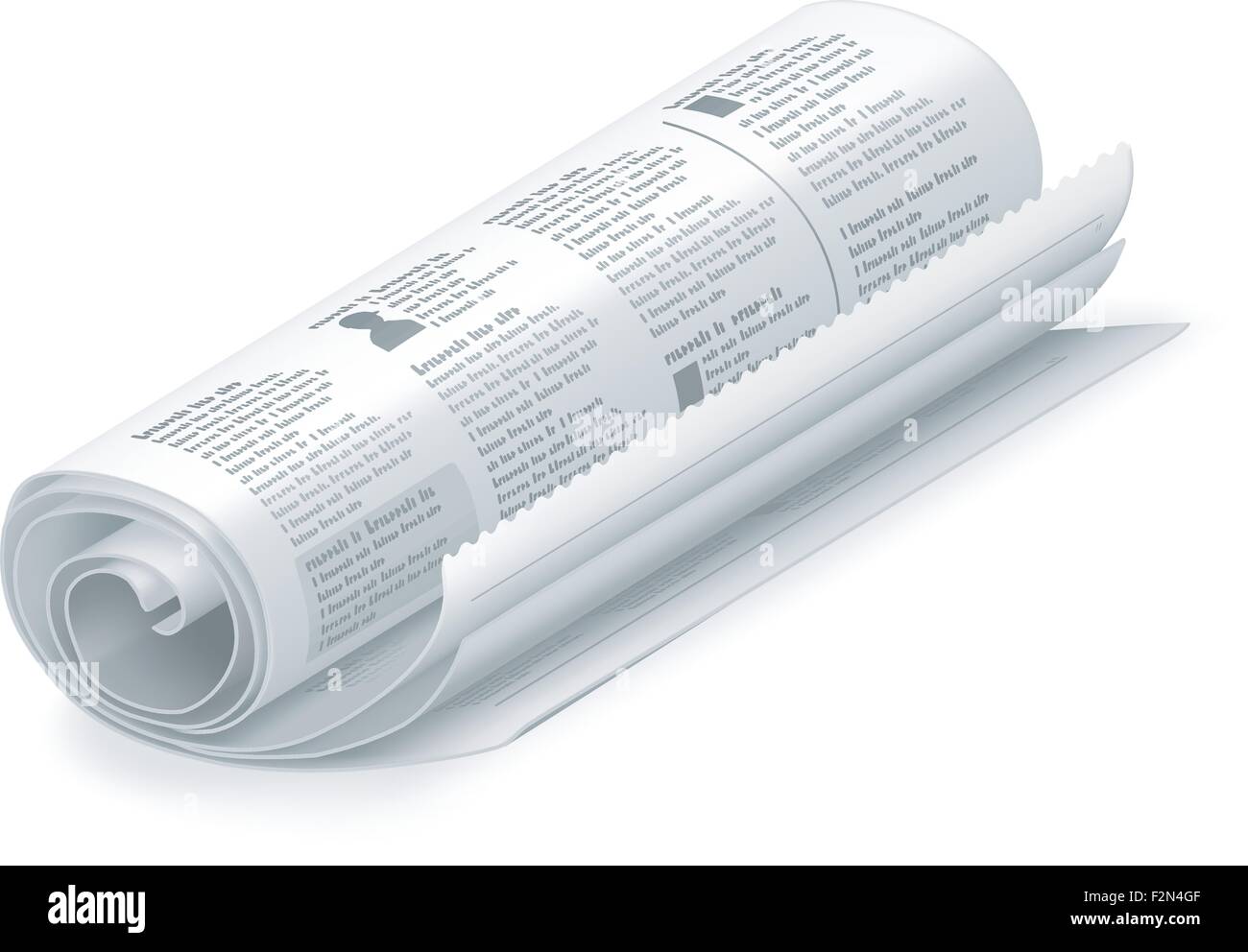 Rolled Newspaper Vector Stock Vector Image Art Alamy