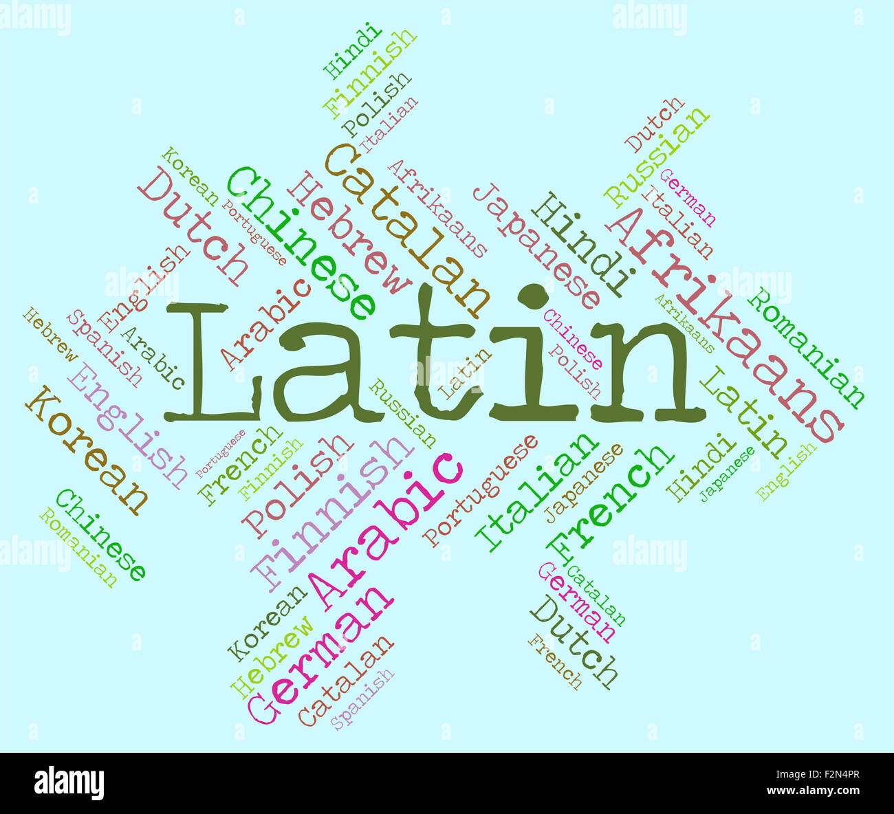 Latin Language Indicating Dialect Lingo And Translator Stock Photo - Alamy