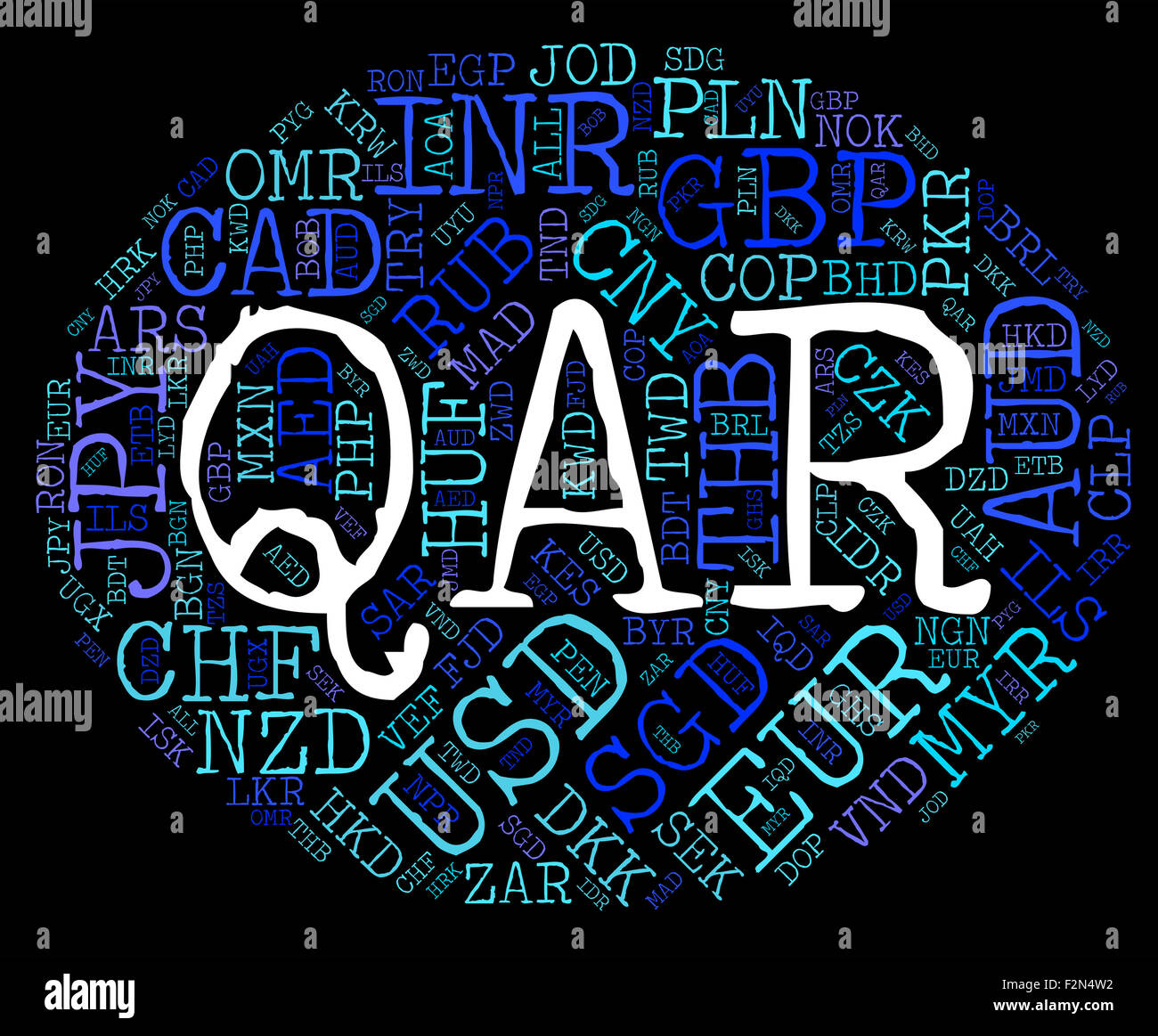 Qar Currency Showing Foreign Exchange And Forex Stock Photo Alamy