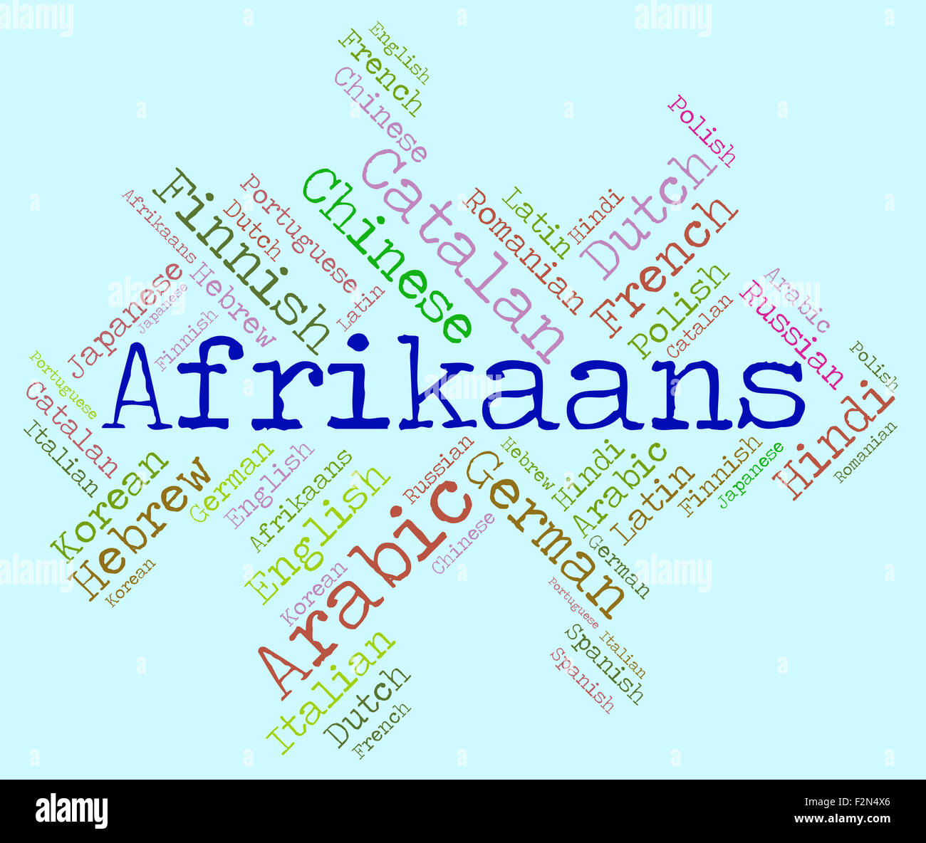 Afrikaans Language Representing South Africa And Lingo Stock Photo