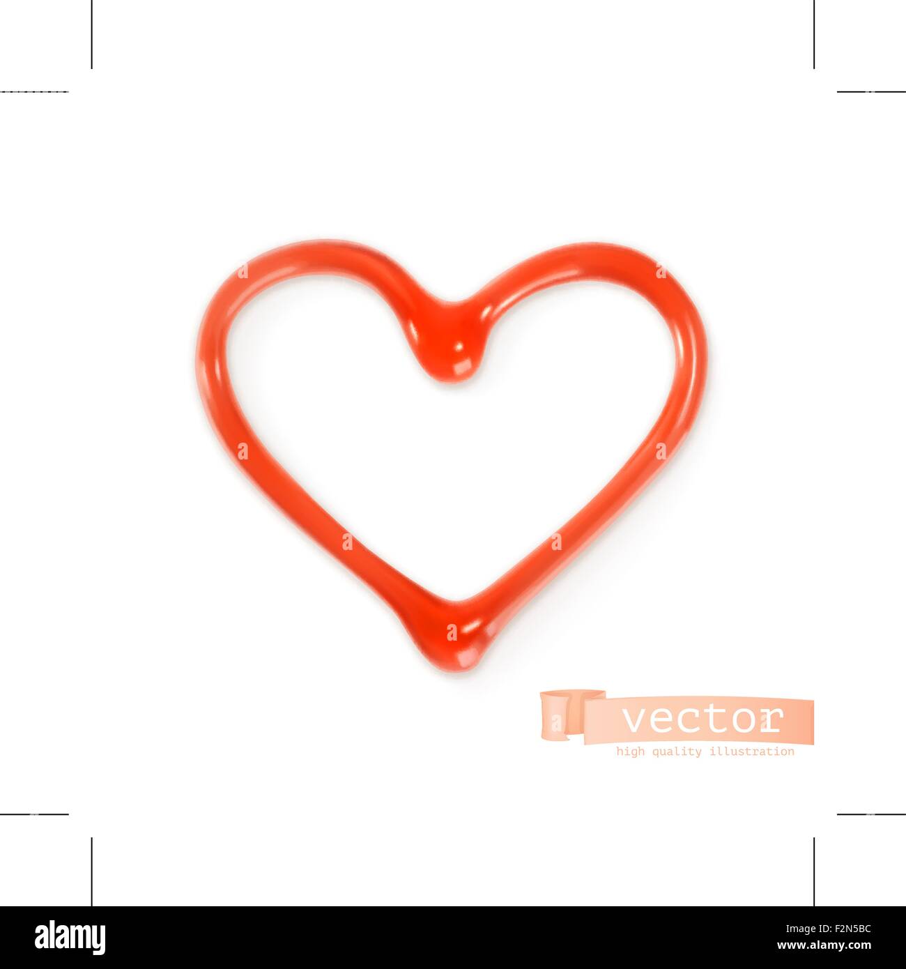 Sweet heart, vector illustration Stock Vector