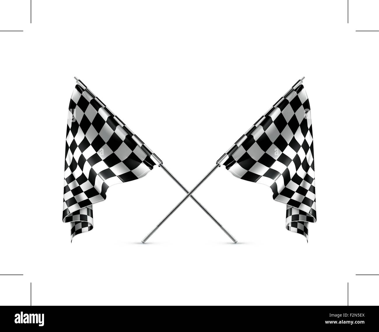 Two crossed checkered flags Stock Vector Image & Art - Alamy