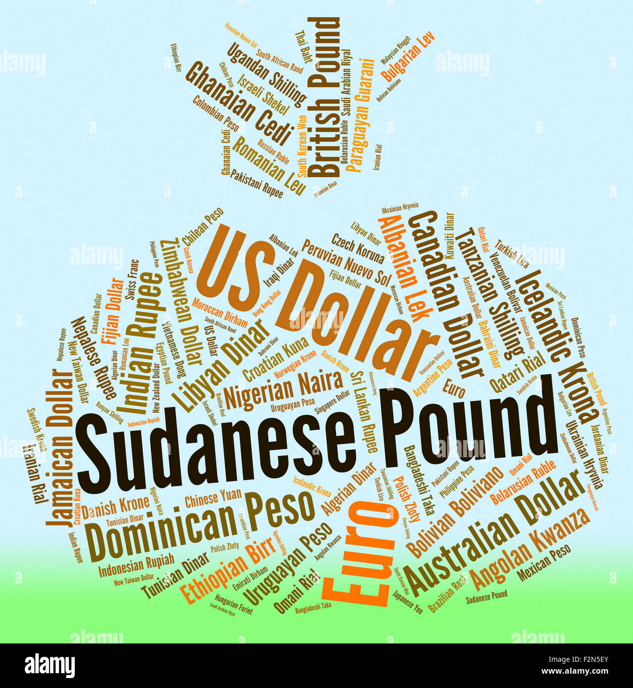Sudanese Pound Representing Currency Exchange And Fx Stock Photo