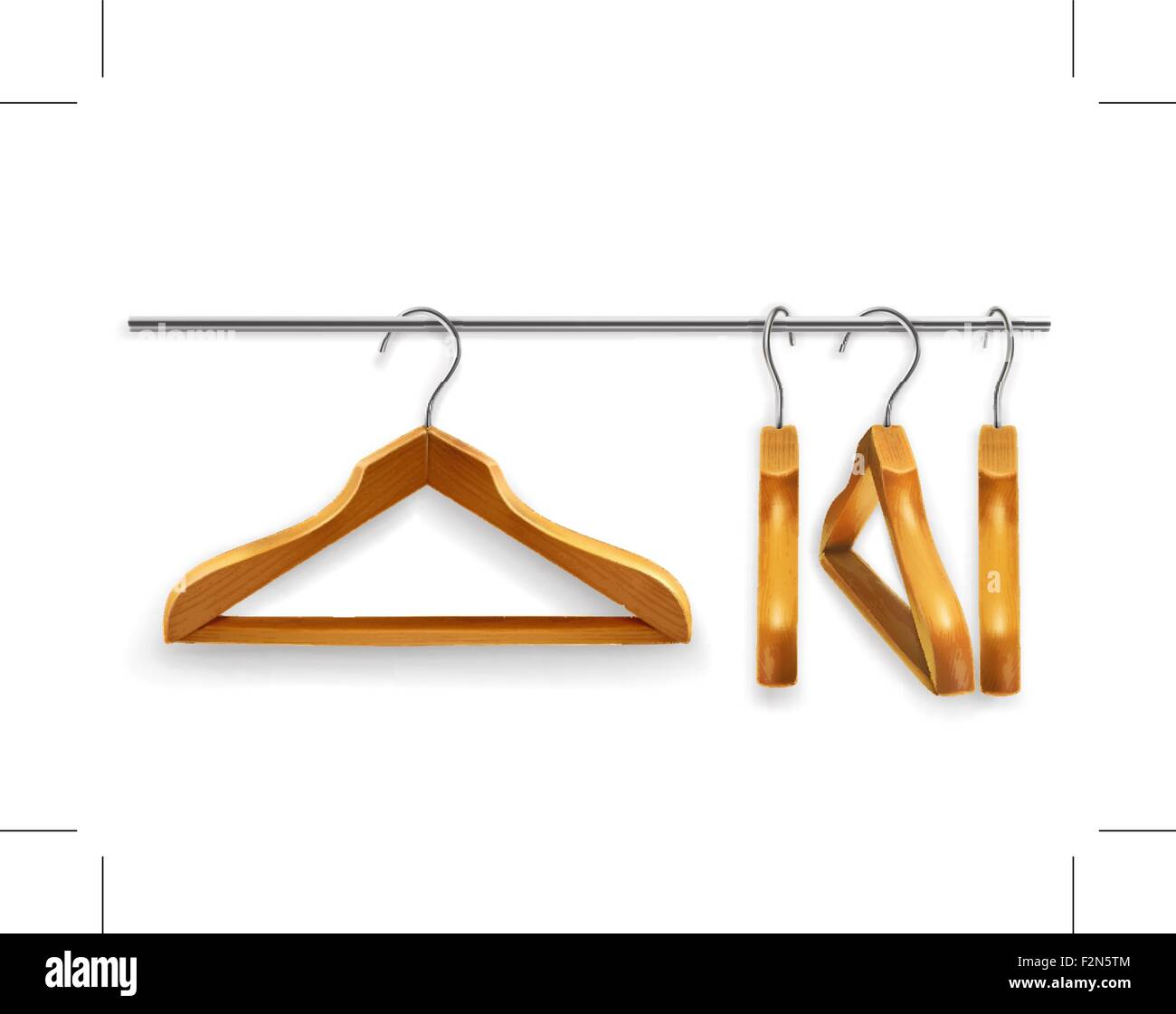 Wooden clothes hangers, vector Stock Vector Image & Art Alamy