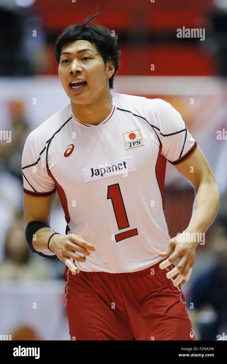 Tokyo, Japan. 21st Sep, 2015. Kunihiro Shimizu (JPN) Volleyball FIVB