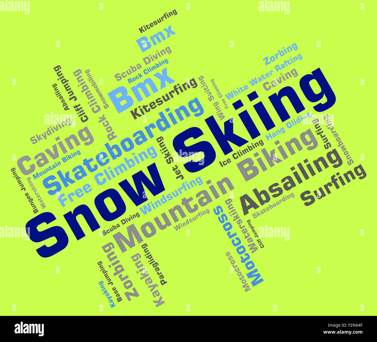 Snow Skiing Representing Winter Sports And Skis Stock Photo Alamy