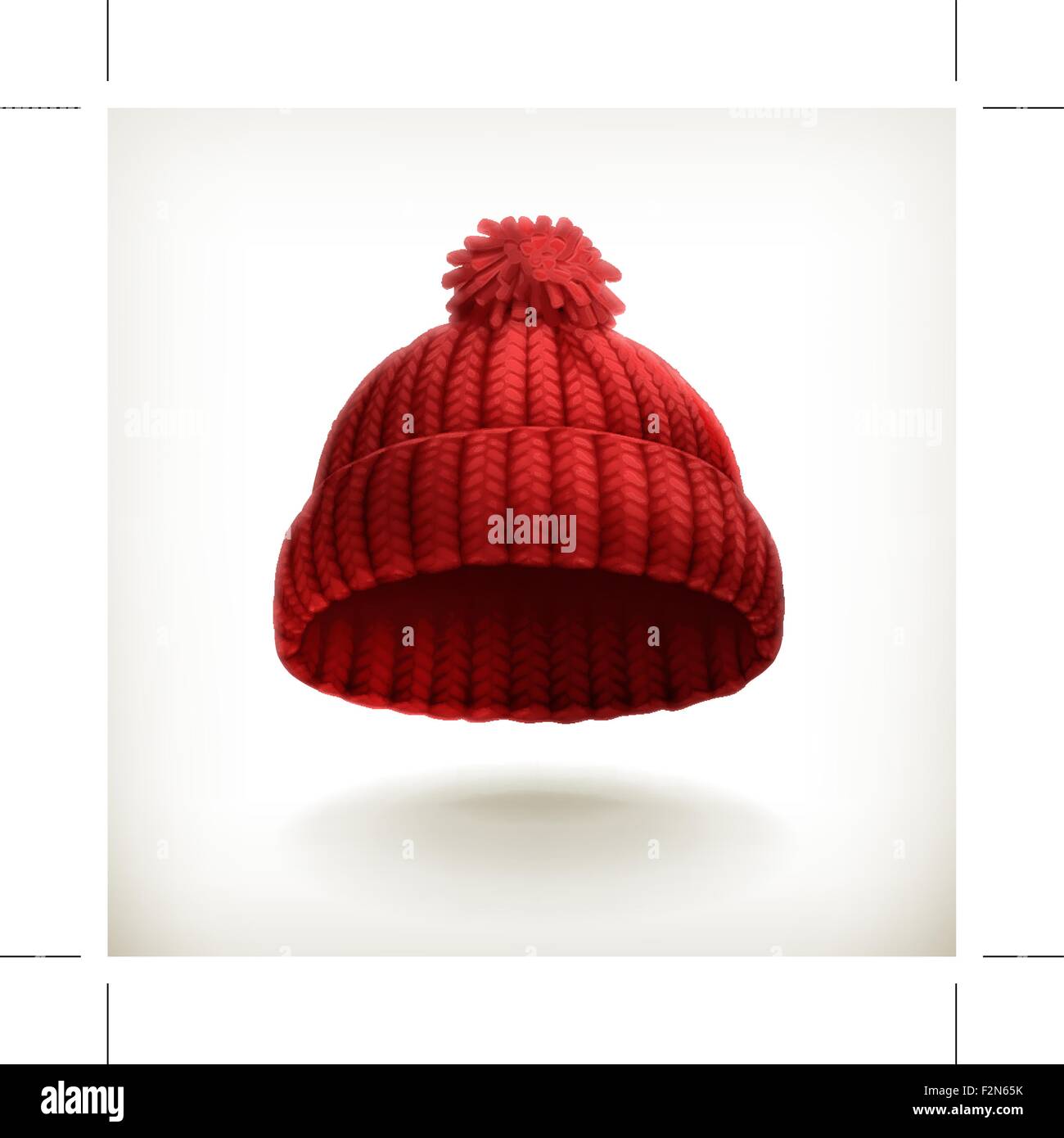 Knitted red cap, vector illustration Stock Vector Image & Art Alamy