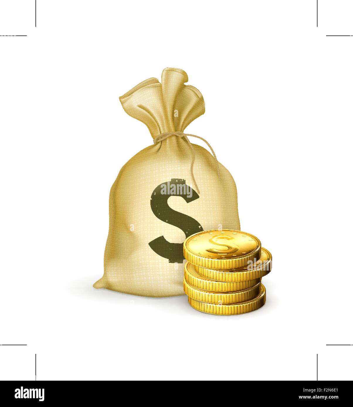 Moneybag and coins Stock Vector Image & Art - Alamy
