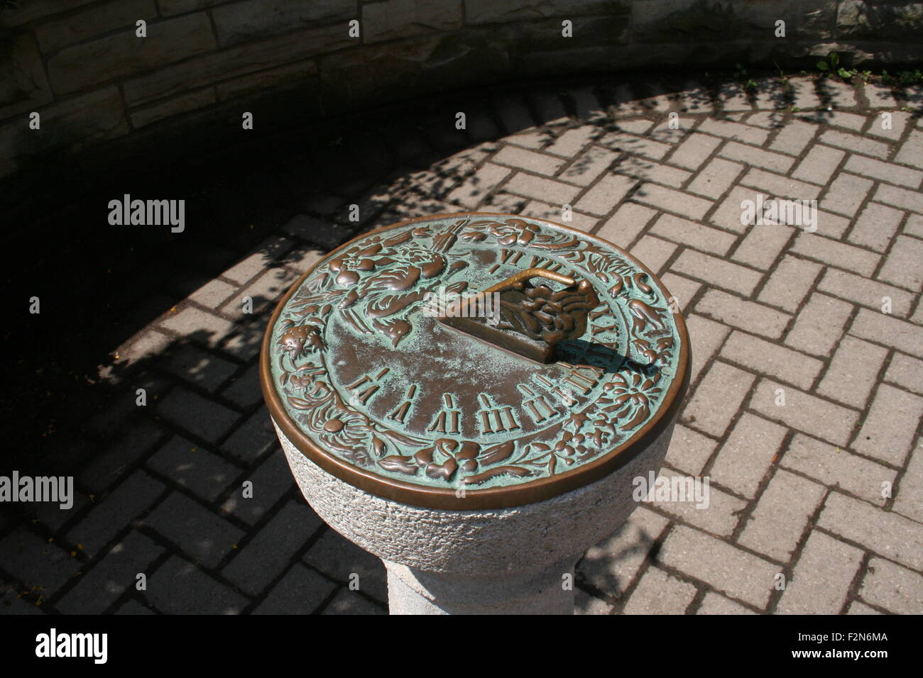 Sundial with brick work Stock Photo - Alamy