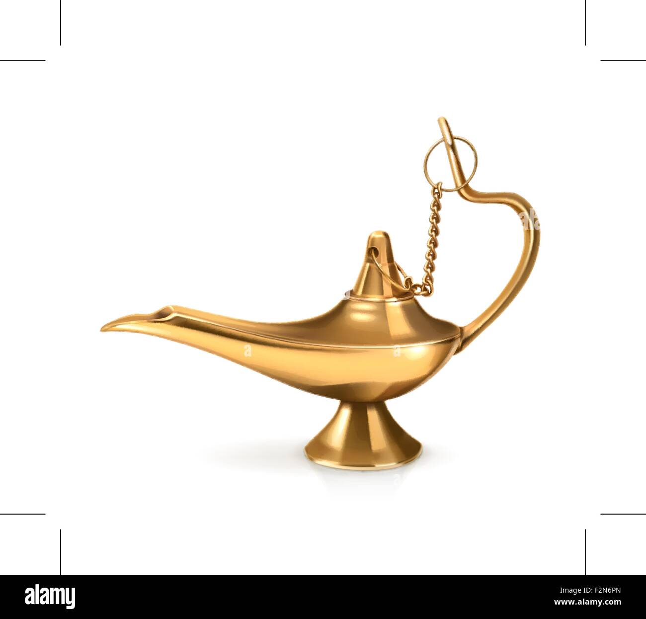 Genie lamp, vector illustration Stock Vector Image & Art - Alamy