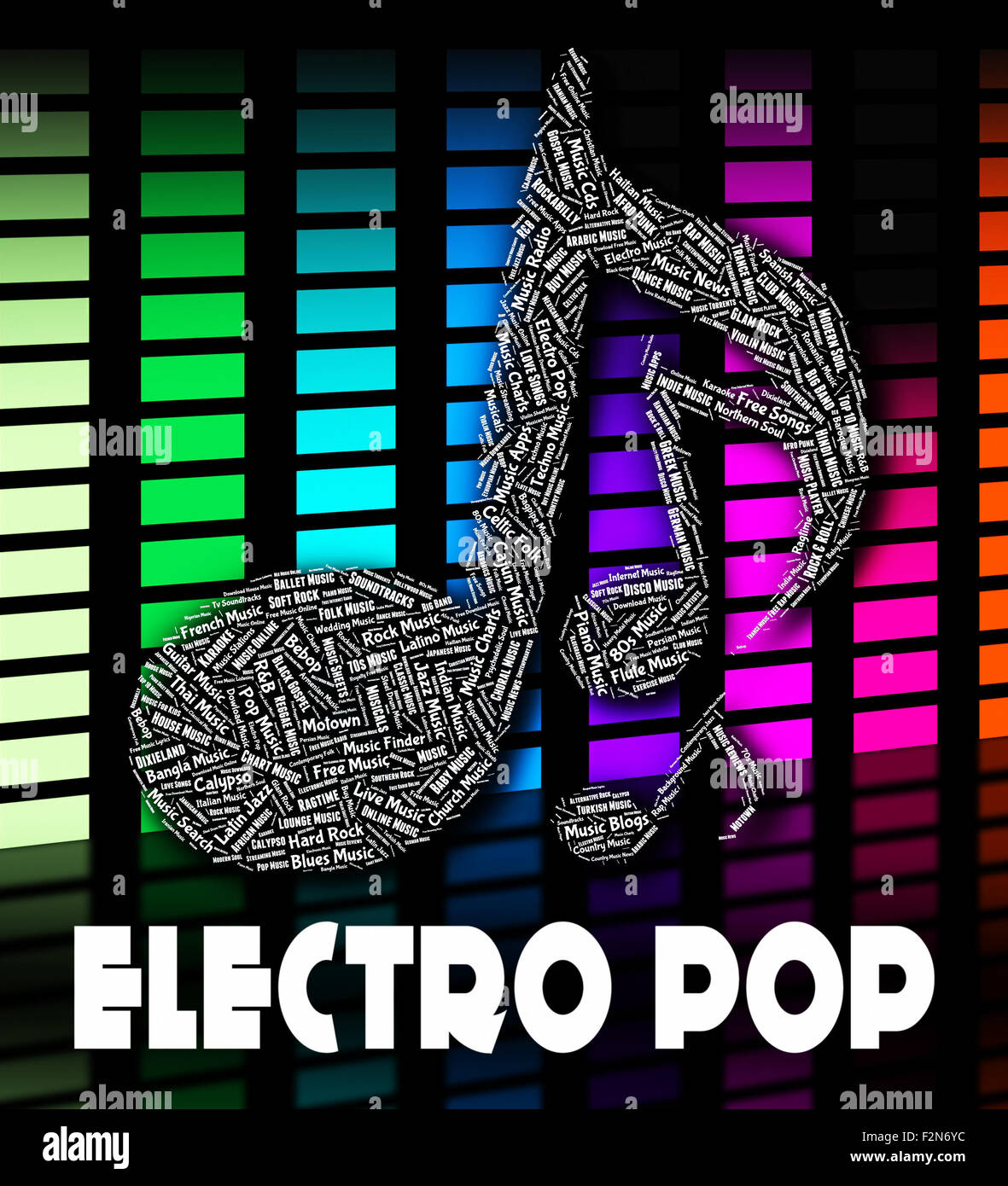 Electro Pop Meaning Electronic Sounds And Songs Stock Photo Alamy