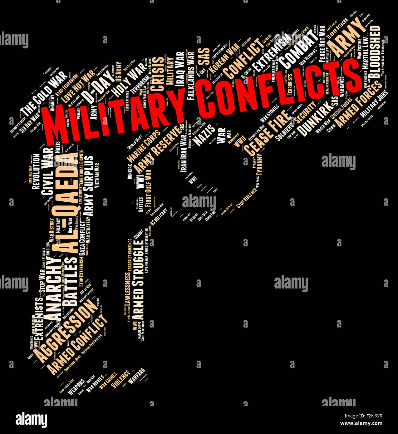 Military Conflicts Meaning Armed Forces And Encounter Stock Photo Alamy