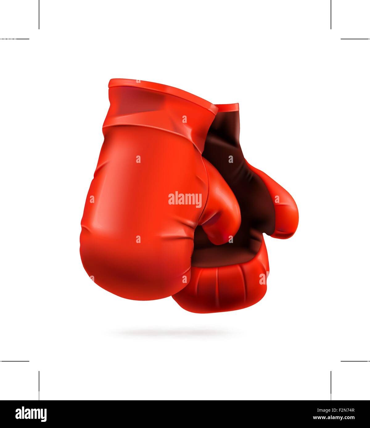 Red boxing gloves, detailed vector illustration Stock Vector Image