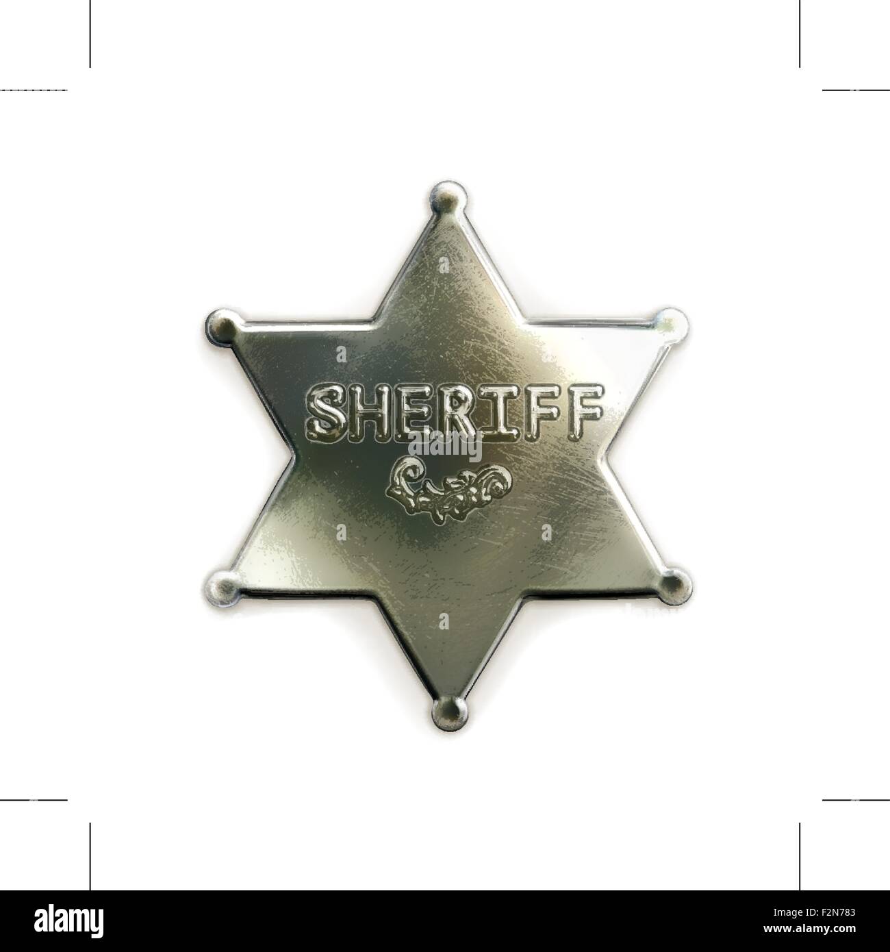 Sheriff star icon Stock Vector