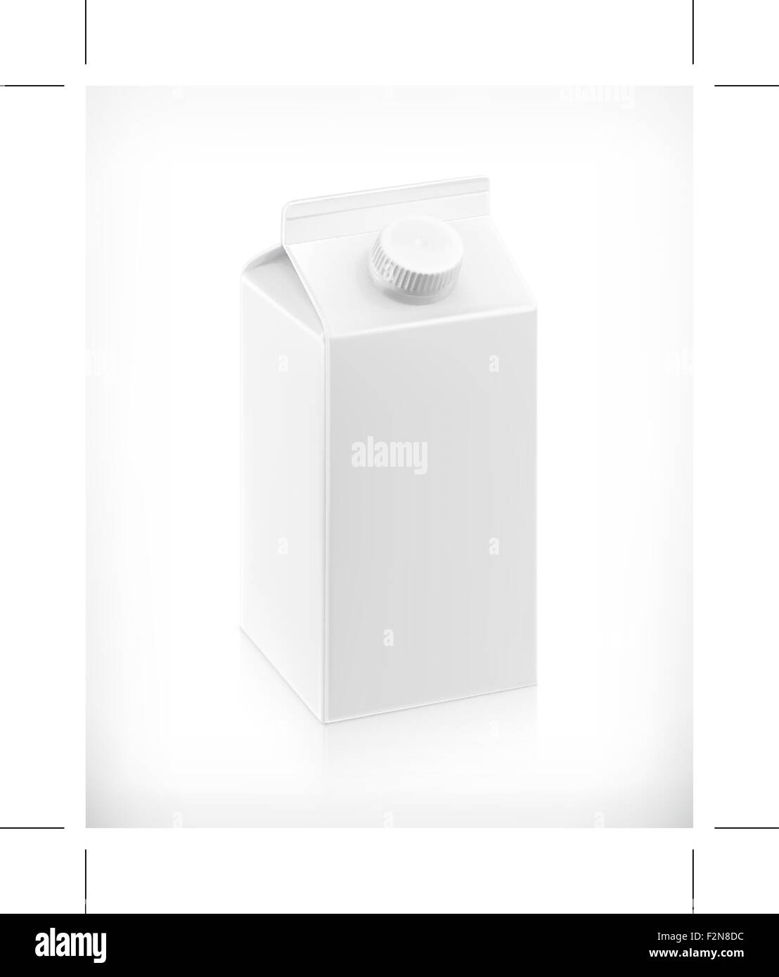 White cardboard milk package, vector illustration Stock Vector Image