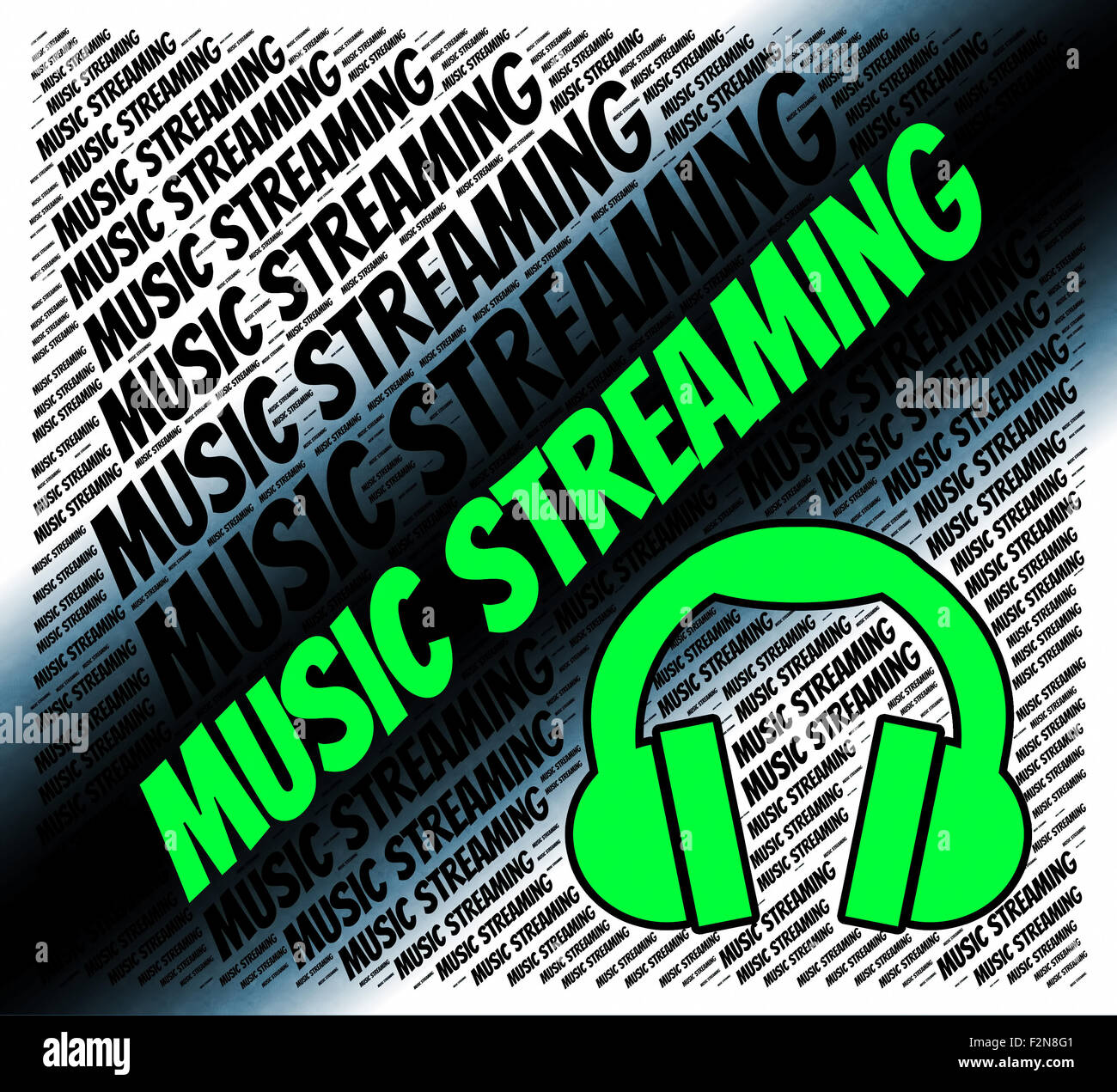 Music Streaming Indicating Sound Tracks And Songs Stock Photo Alamy