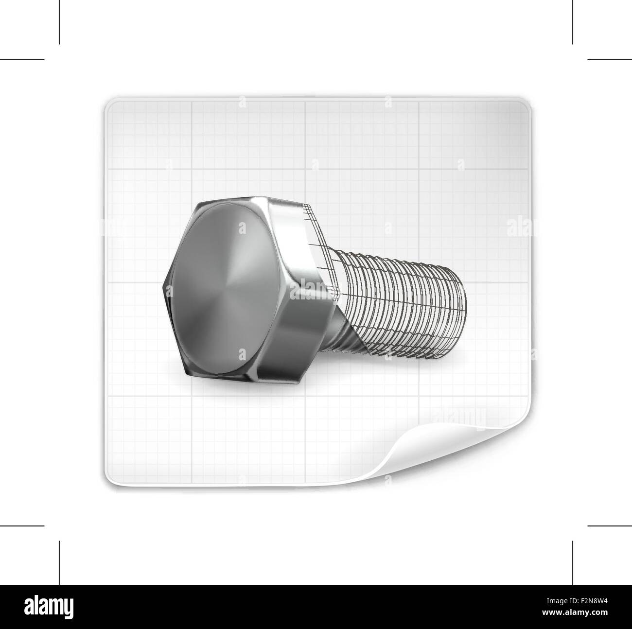 Bolt drawing, vector Stock Vector Image & Art Alamy