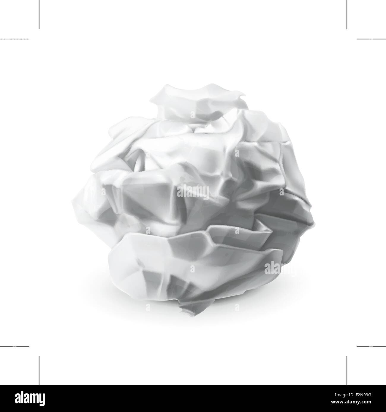 Crumpled paper, vector Stock Vector