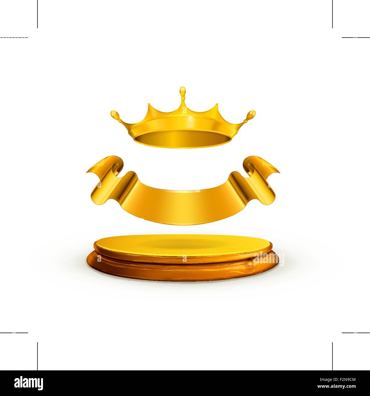 Golden crown, vector Stock Vector