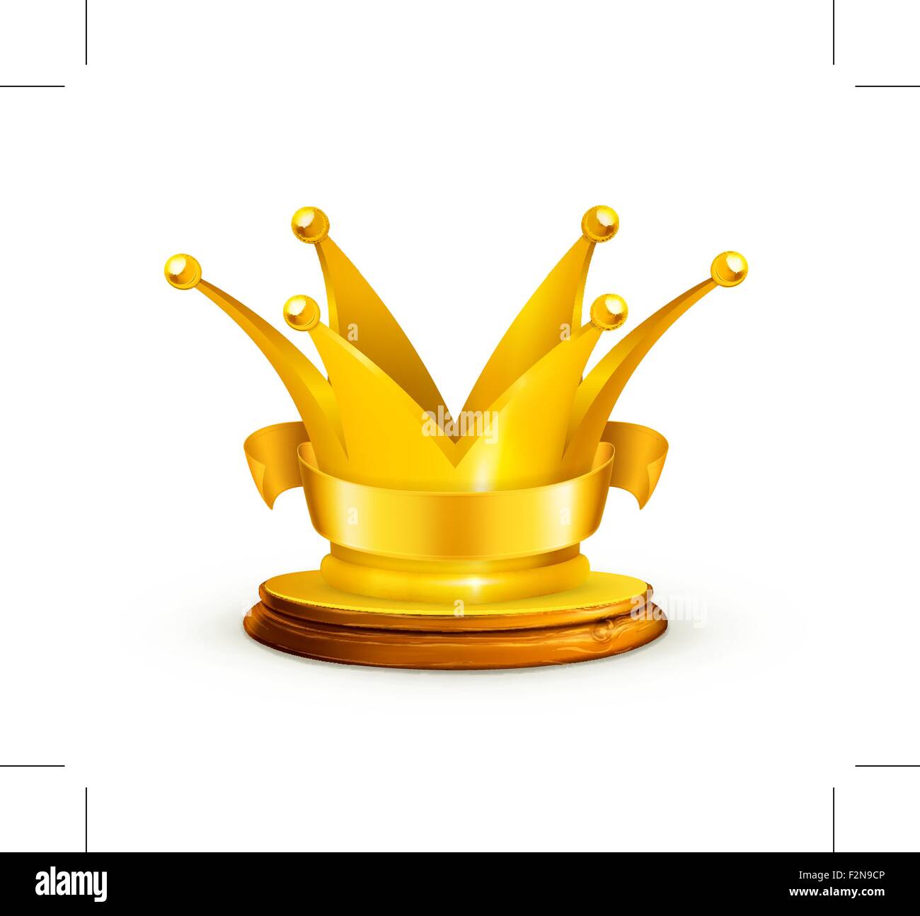 Golden crown, vector Stock Vector