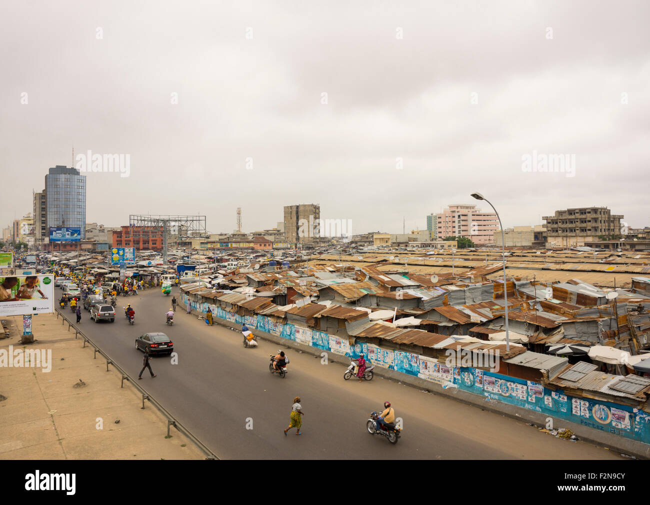 Benin, West Africa, Cotonou, dantokpa market aerial view Stock Photo Alamy